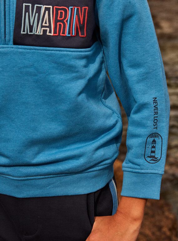 Marine zip neck sweatshirt FOVARAGE / 23E3PGC1SWE201