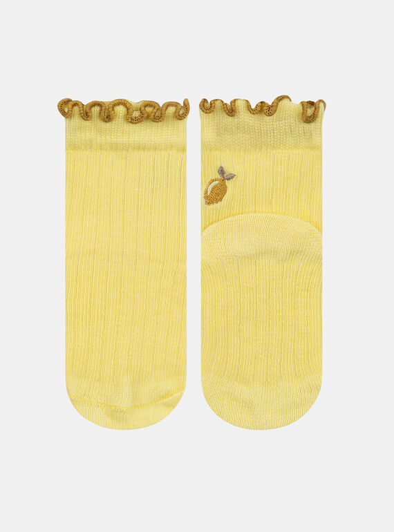 Lemon embroidered socks KALISA / 24E4BFD2SOQB104