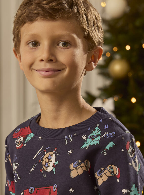 Navy SWEAT SHIRT LEDONTAGE / 24H3PGT1SWEC205