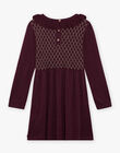 Child girl purple wool blend dress BOUBAETTE / 21H2PFQ1ROBD302