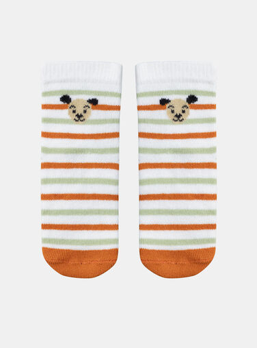 Kid's Citrus Stripe Toe Socks, Kids Toe Socks: Foot Traffic