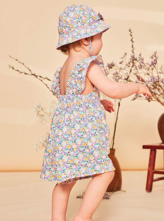 Ecru hat with floral print FASOLINE / 23E4BFS1CHA001