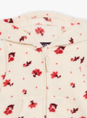 Ecru fleece jogging top with floral print GAKLARA / 23H1BFD1JGH001
