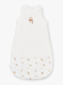 Ecru velvet baby sleeping bag LOVE / 24H0AM11TUR001