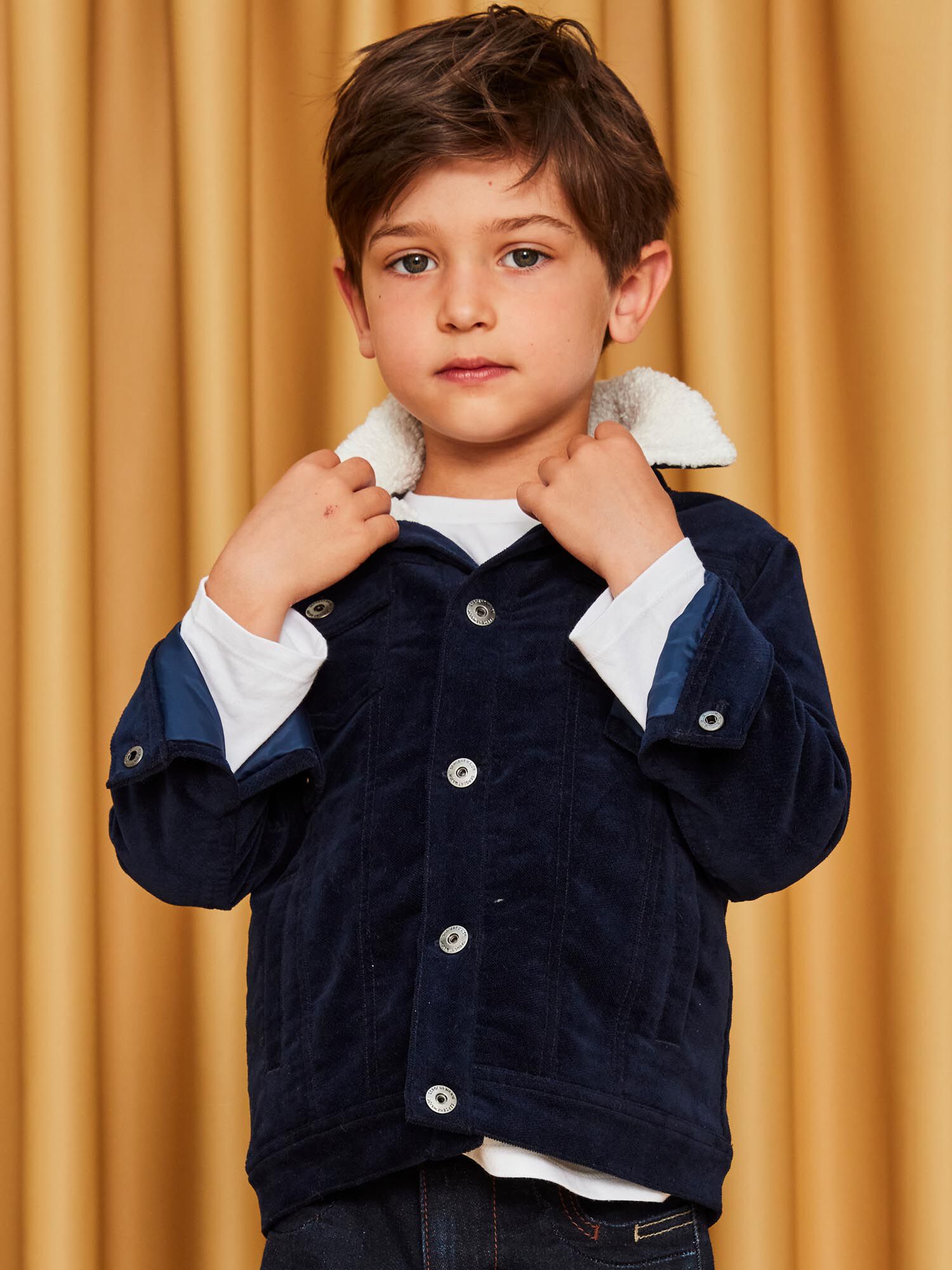 Navy velvet jacket Boy Sergent Major