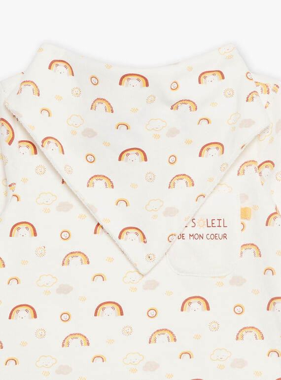 Baby Boy Sky Printed Bodysuit and Scarf CAARLO / 22E1BG71BOD001