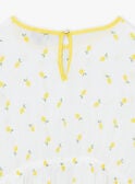 Ecru beach tunic with lemon print KLUKAFETTE / 24E4PFG1TDP001