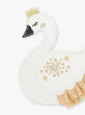 Ecru swan shoulder bag GLIBAGETTE / 23H4PFR1BES001