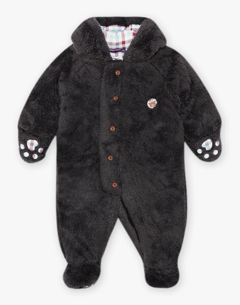 Baby boy's charcoal grey faux fur pilot BIRAYNAL / 21H1BGE1PILJ916