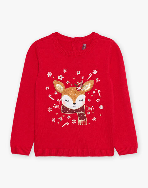 Christmas sweater knitted with deer DOUPULETTE / 22H2PF91PUL050