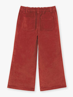 Girl's dark red wide-leg pants BUBLETTE / 21H2PFJ1PAN821