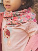 Old pink snood with flowers print FISNOUETTE / 23E4PFD1SNOD318