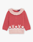 Long sleeve bunny and flower print sweater DATALIE / 22H1BFZ1PULD325