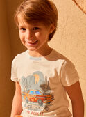 White TEE SHIRT SS MLOTICHAGE / 25E3PGP1TMC000