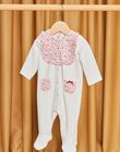 White and pink devoured velvet sleep suit DEDORA / 22H5BFW2GRE001