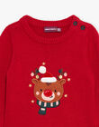 Red knitted Christmas sweater DAXAVIER / 22H1BG91PULF528