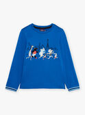 Bright blue animal race T-shirt in Paris GORUNAGE / 23H3PGD3TML701
