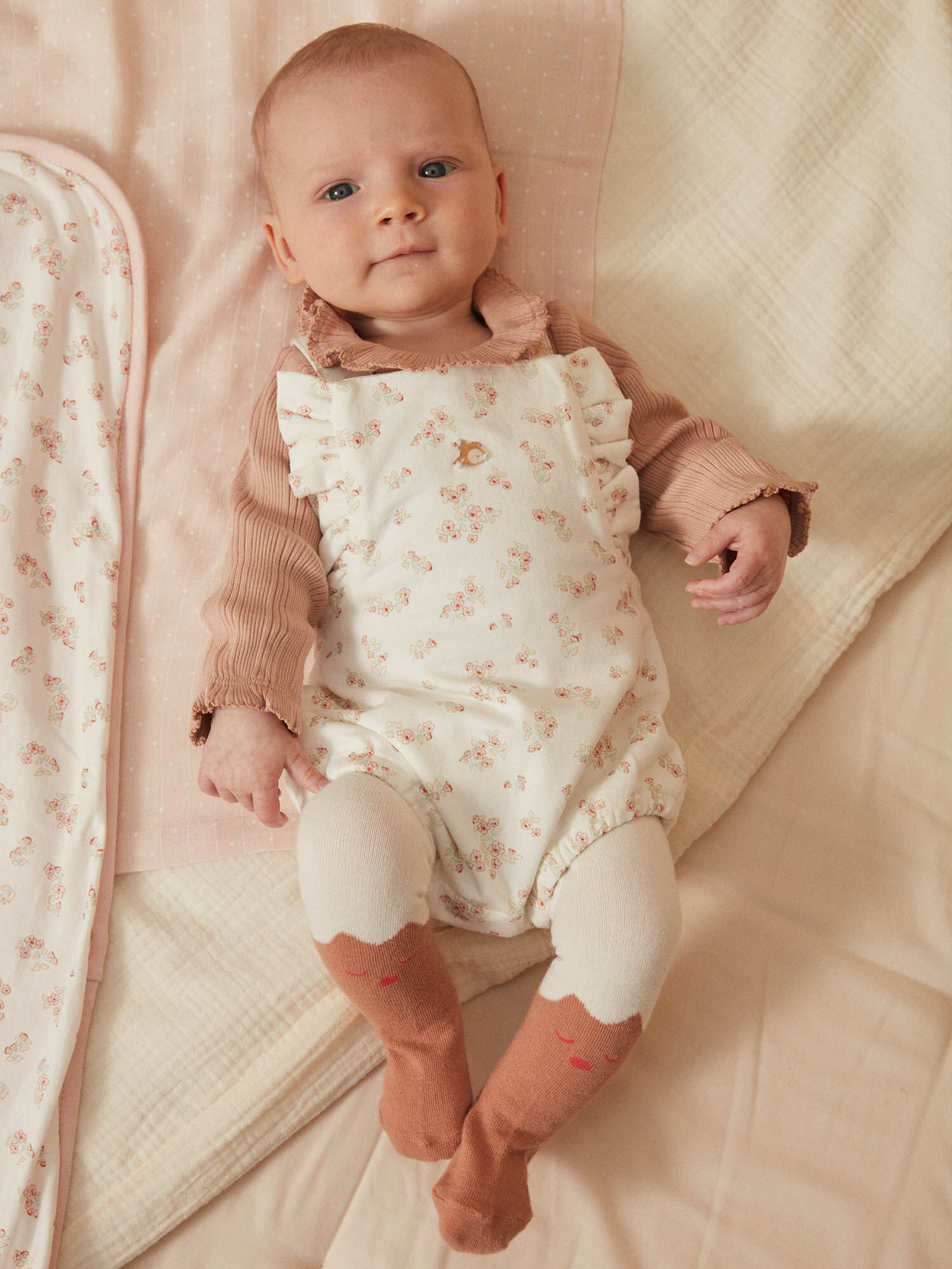 Romper with best sale tights baby girl