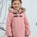 Child girl pink duffle coat