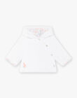 White velvet hooded jacket for girls CORENTINE / 22E0CFC1VES000