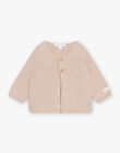 Baby boy beige knit cardigan DOGAN / 22H0CG11GIL007