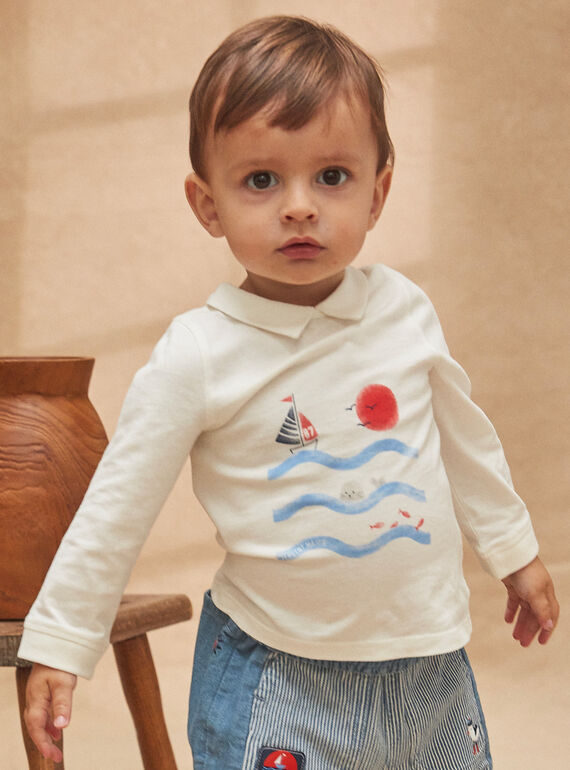 Sea Animals Print Polo for Baby Boy KACETHAN / 24E1BG41POL001