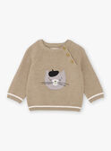 Baby boy beige sweater BADAO / 21H1BG21PULA013