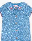 Baby girl blue floral print jumpsuit CAFLORA / 22E1BF81CBL208