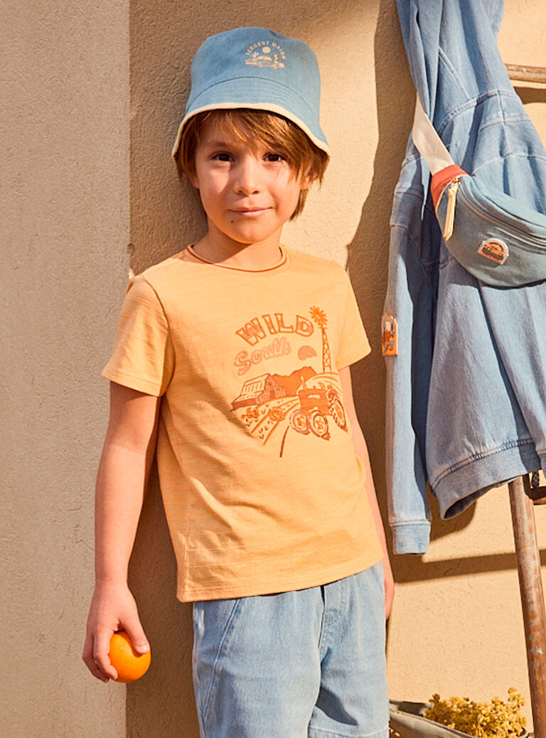 Heather orange TEE SHIRT SS MLORAGE / 25E3PGP3TMCE407