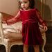 Long sleeve velvet dress