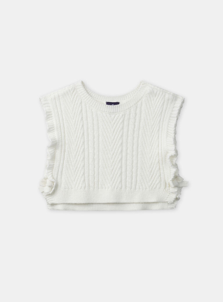 Off white CARDIGAN WHITHOUT SLEEVES NAEVA / 25H1BFL1CSM001