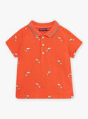 Baby boy orange polo shirt CAWEDOU / 22E1BGP1POLF527