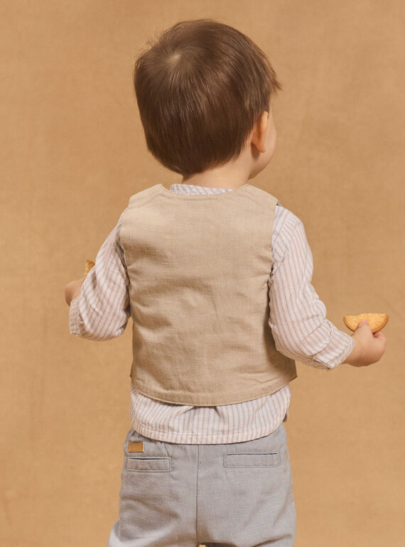 Water blue CARDIGAN WHITHOUT SLEEVES MAEDOUARD / 25E1BGL1CSM213