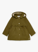 Khaki hooded raincoat GRAKAETTE / 23H2PF42IMP609