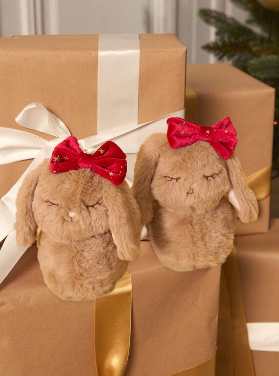 Brown SLIPPERS 3D LECAPETTE / 24F10PF51PTD802
