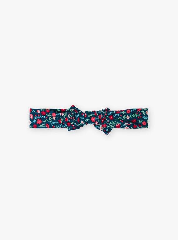 Baby girl duck blue headband with floral print BAGUSTA / 21H4BF91BAN714