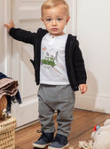 Baby boy's black and white checkered pants BADARIUS / 21H1BG21PAN090