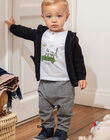Baby boy's black and white checkered pants BADARIUS / 21H1BG21PAN090