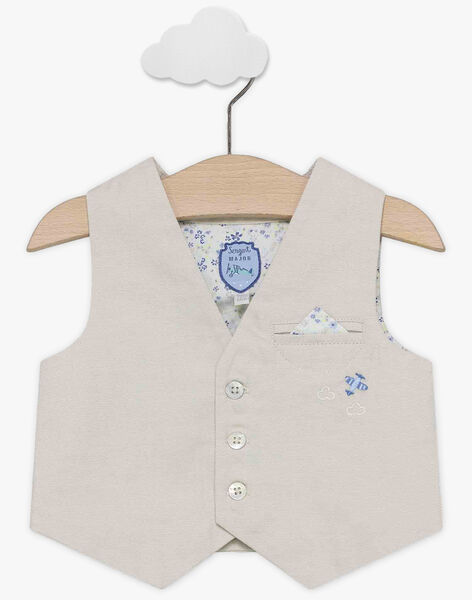 Light Beige Sleeveless Jacket For Baby For Sale On Sergent Major International Website