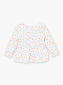 Ecru swim t-shirt with floral print KITIANA / 24E4BFG1TUV001
