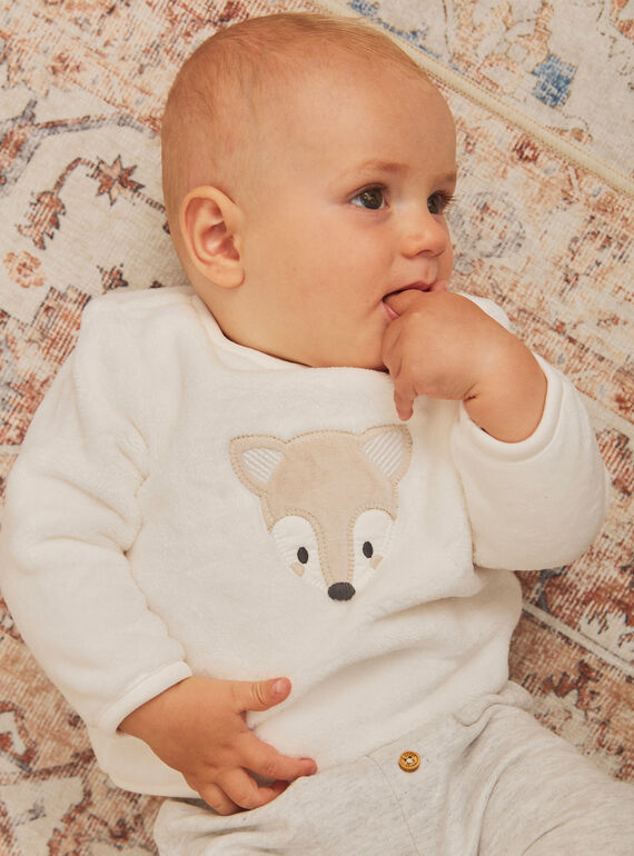 Light gray top, pajama bottoms and socks GODSON / 23H0CGL2ENSJ920