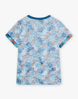 Baby Boy's Blue Duck T-Shirt with Fancy Print CYVAGAGE / 22E3PGV1TMC714