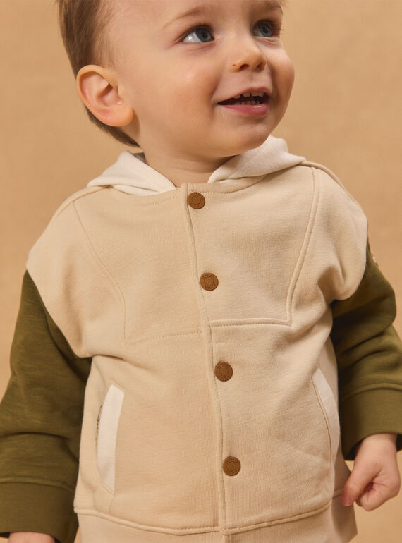 Beige KIDS CARDIGAN MAOCTAVE / 25E1BGO1GIL080