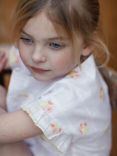 White and yellow blouse child girl ZIBOETTE / 21E2PFO1CHE000