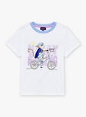 White and blue short-sleeved T-shirt LABAGE / 24H3PGI3TMC000