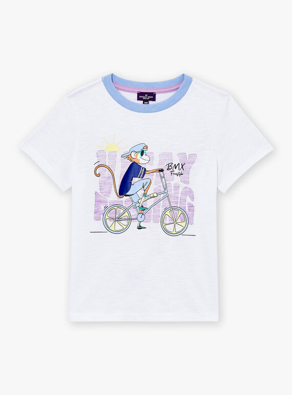 White and blue short-sleeved T-shirt LABAGE / 24H3PGI3TMC000