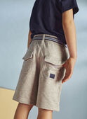 Grey Bermuda shorts child boy 22E3PGT1BERJ920