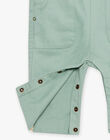 baby boy's jade green twill overalls CAKAMERON / 22E1BG91SALG624