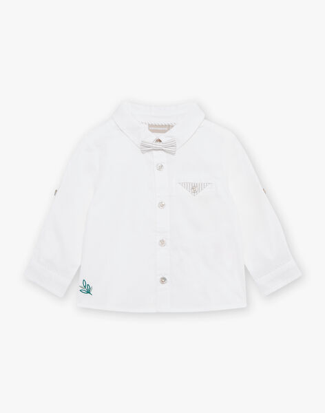 White poplin shirt and bow tie printed baby boy CAMILAN / 22E1BGH2CHM000