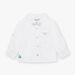 White poplin shirt and bow tie printed baby boy